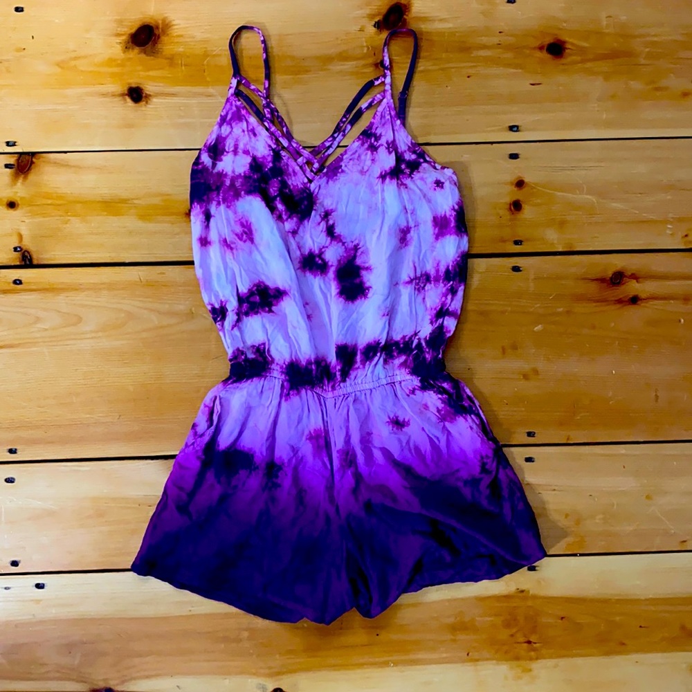 Purple tie die jumper